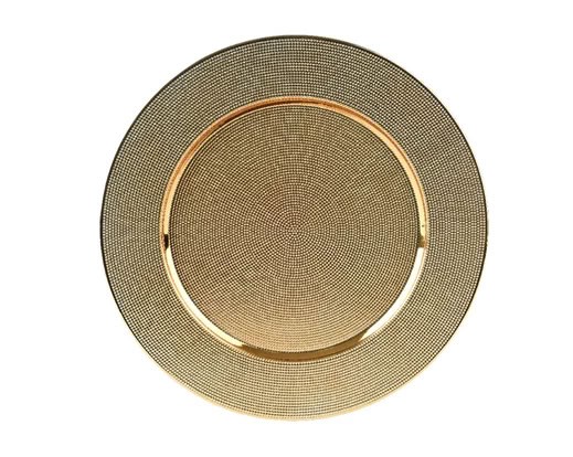 Dekoteller Weihnachten 33cm - Gold K393855