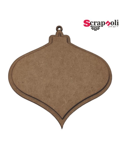 MDF Weihnachtskugel 2 Tlg. - 15 cm SENA007A