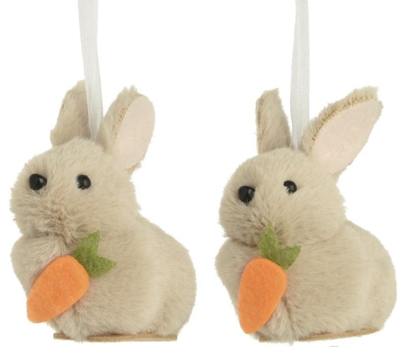 2er Set Hasenanhänger (Ostern) - Grau K870609-a