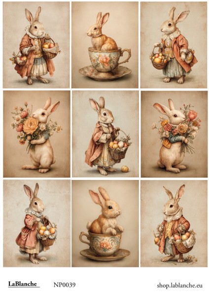 Natural Papier "Osterhasen"