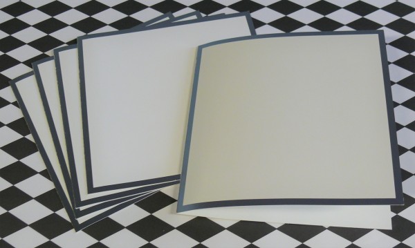 Karten mit Silberrand "Blanko" (5 St.)