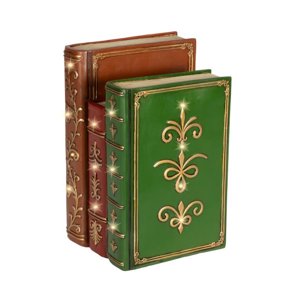 LED Figur "Bücher" f. Dauerbetrieb - Grün/Rot/Braun - 27cm K480873