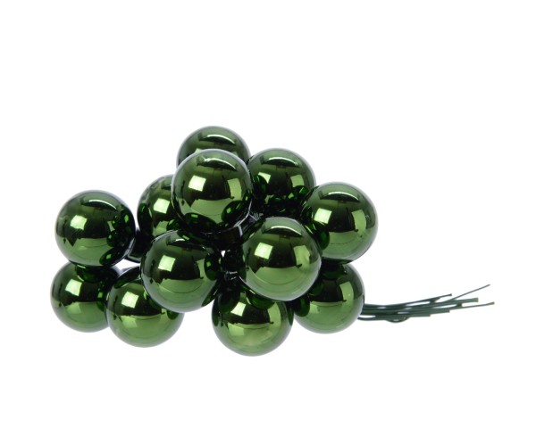 Mini-Glaskugeln - Grün glänzend (144 St.)