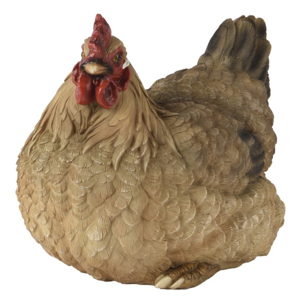 Deko Huhn (liegend) Hellbraun - 20cm K810056-b