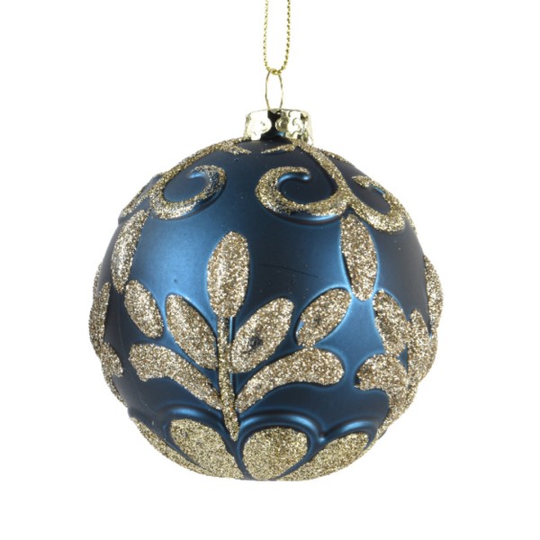 Weihnachtskugel Blau Matt – 8 cm