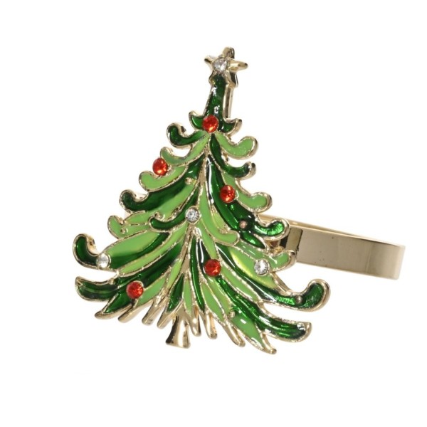 2x Serviettenringe f. Weihnachten - Tannenbaum (4x4 cm) K709495-b