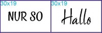 Stempel "Nur so + Hallo" Stempel "Nur so + Hallo"