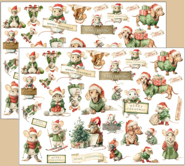 Transfermotivset "Christmas Friends" (2 Bögen)