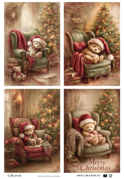 Natural Papier "Schlafende Teddys"