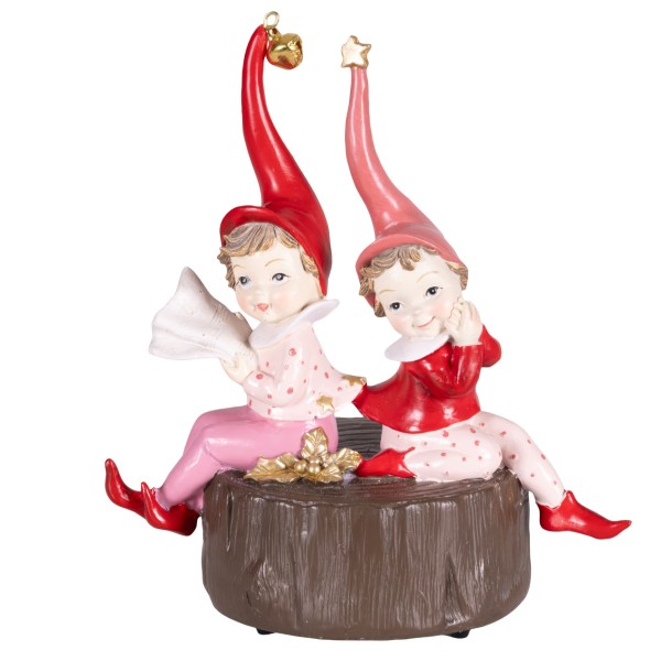 Spieluhr Weihnachtselfen 18,7 cm K703651