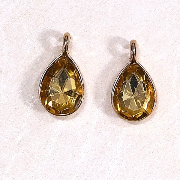 2er Set Deko-Anhänger „Golden Drop“ – Gold – 2 × 1 cm