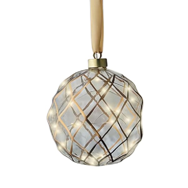 Micro-LED Licht 14cm - rund -Transparent/Gold K487581