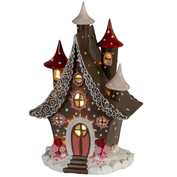 LED Haus Polyresin 26 cm K703645