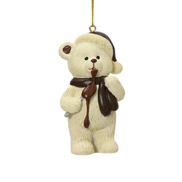 Weihnachtsanhänger "Bärchen" mit Schokolöffel - 8,7cm K703676-b