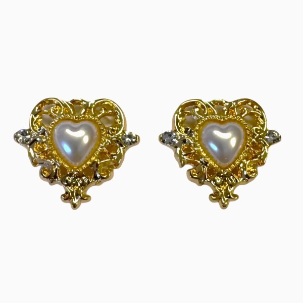 2 Schmuckelemente "Herzen" - Gold
