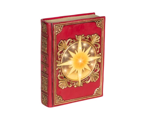 LED Figur mit Timer "Buch mit Stern" - Rot - 22cm K480874