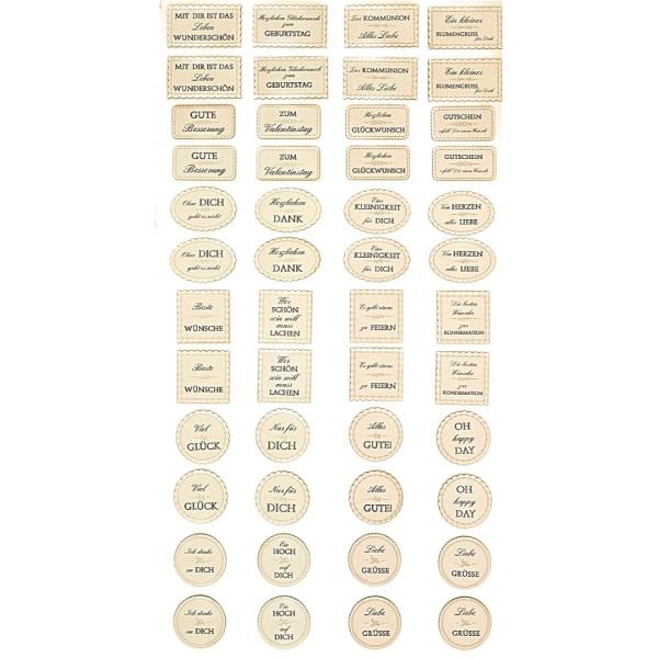 Gelaserte Elemente "Sprüche"