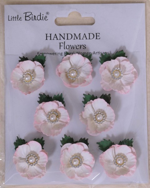 Handgemachte Papierblumen "Butter Cup - Altrose" (8 Stk.) CR105974