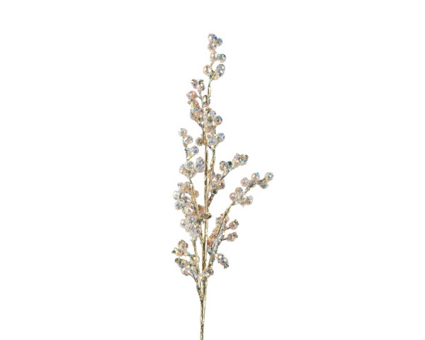 Deko-Zweig aus Schaumstoff – Pfirsich Gold – 65 cm