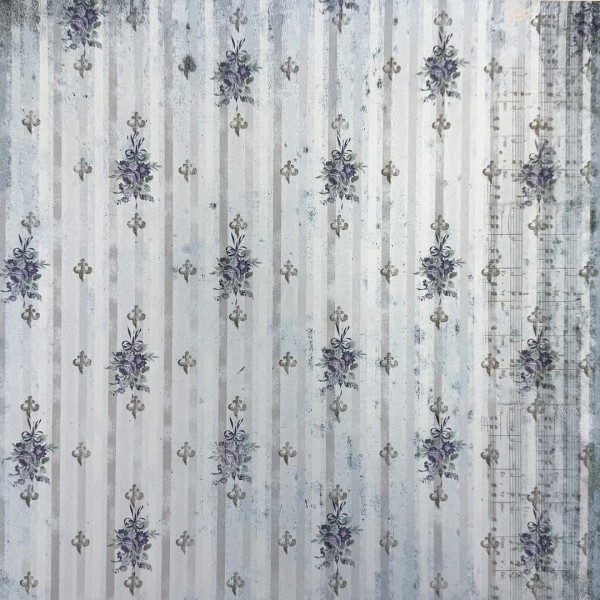 Designpapier "Blue Musical" 1