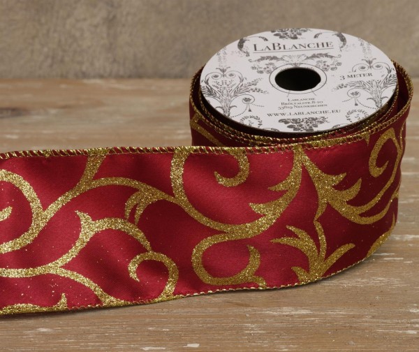 LaBlanche Satinband Rot Gold