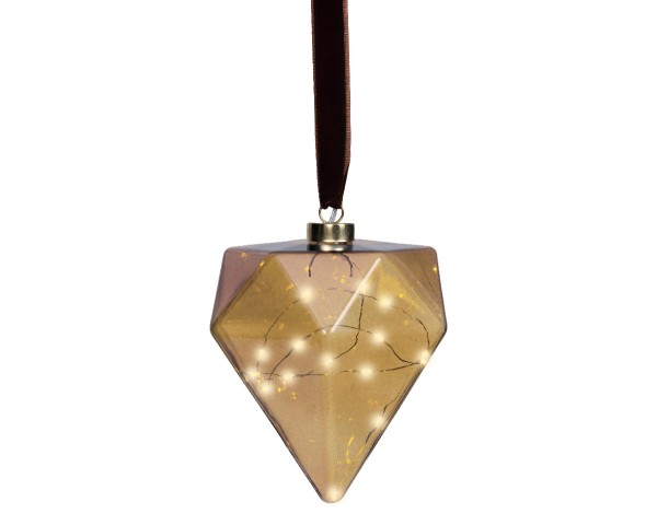 Micro LED Edelstein "Diamant" Braun - 15 cm K489440