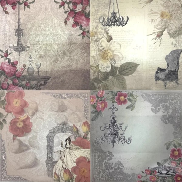 Designpapier "Crystal & Roses" 8