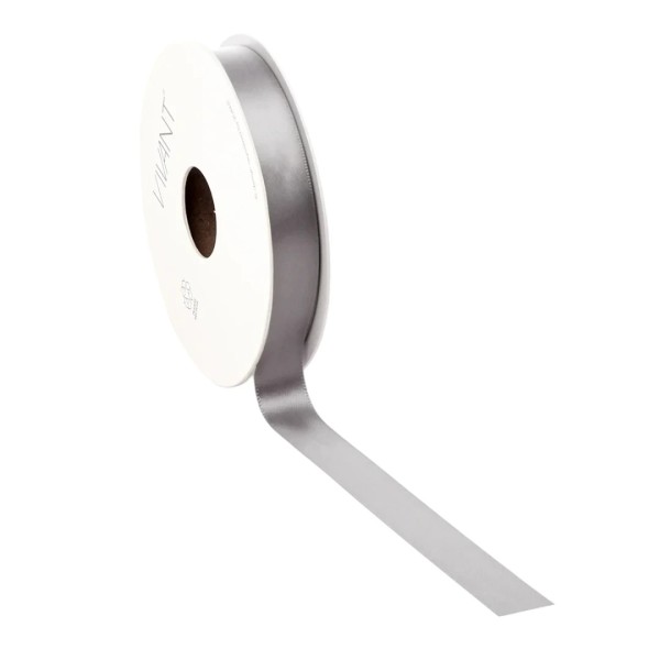 Dekoband "Doppelseitig Satin" - Dunkelgrau