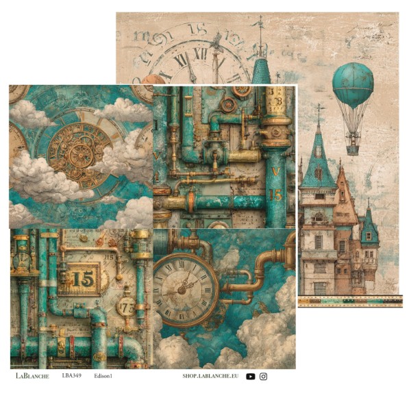 Designpapier "Edison/Steampunk" 1 LBA349