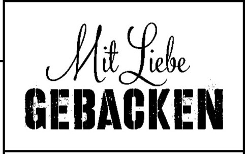 Stempel "Mit Liebe GEBACKEN"
