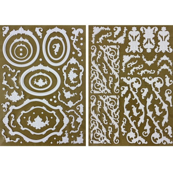 2er Set 3D Mixed Media Sticker - Neu