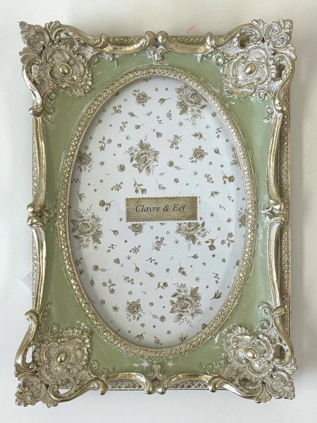 Bilderrahmen grün/silber