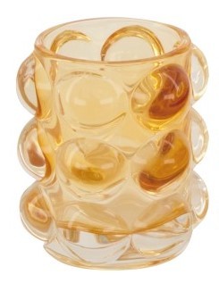 Teelichtglas "Bubble" - gelb