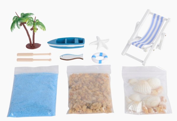 Miniatur Strand Set "Blau"