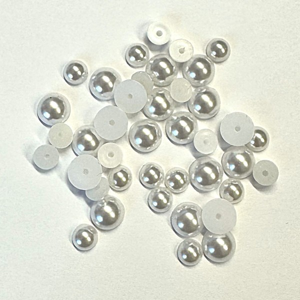 Schmuckornamente "Halbe Perle" (ca. 40 Stück)