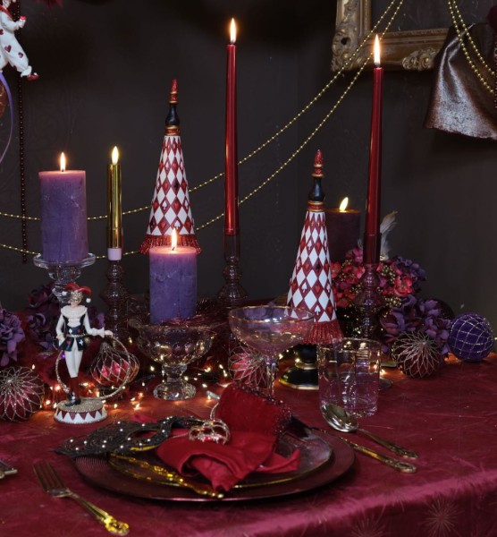 Deko Weihnachtsbaum im Harlekin Stil - 35cm K537531