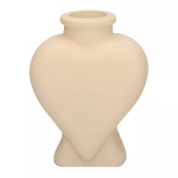 Deko Vase Herzform Klein - Sand Matt Deko Vase Herzform Klein - Sand Matt